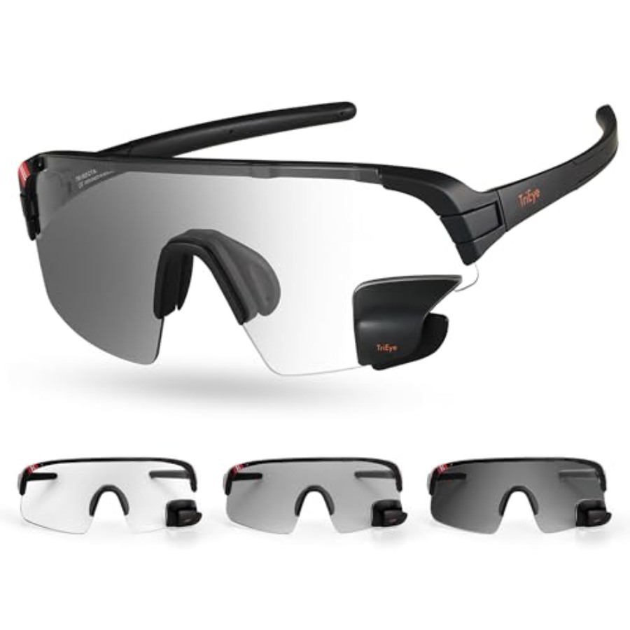 Cycling Glasses - TriEye Cycling Glasses with Rear-view Mirror