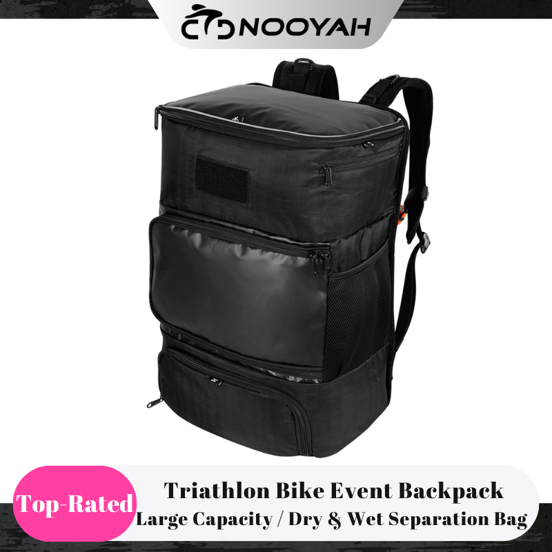 Cycling Gear Backpack - NOOYAH Triathlon Bike Bag Cycling Event