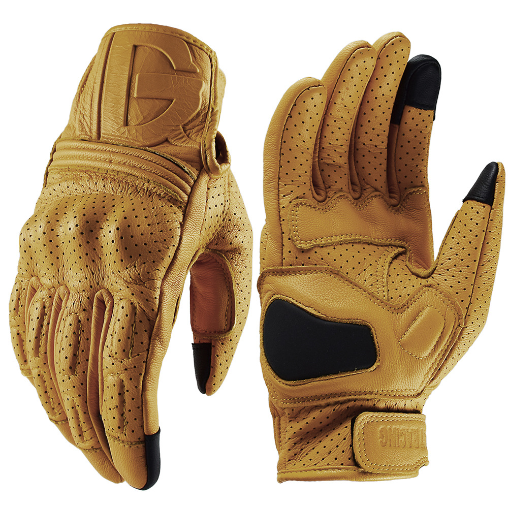 Vintage Motorcycle Leather Glo - Yellow Cycling Gear review and price