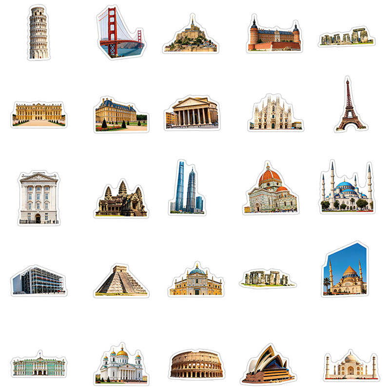 50PCS Famous City Landmark Tra - Vintage Cycling Gear review and price