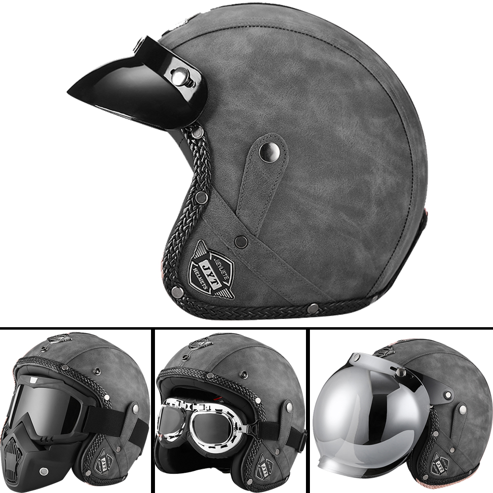 DOT 3/4 Open Face Motorcycle R - Vintage Cycling Gear review and price