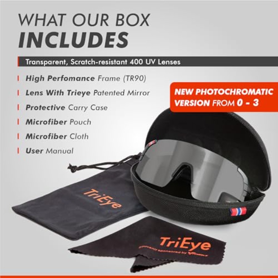 TriEye Cycling Glasses with Re - Cycling Glasses review and price