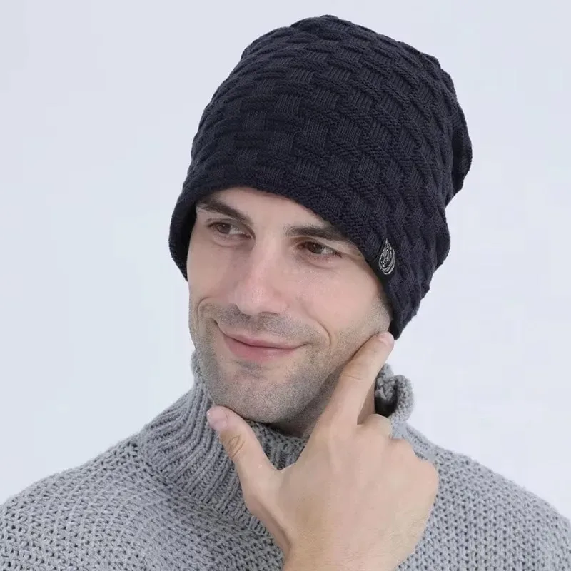 Mens Plush Lining Beanie Winte - Cycling Gear Cold Weather review and price