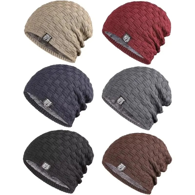 Mens Plush Lining Beanie Winte - Cycling Gear Cold Weather review and price