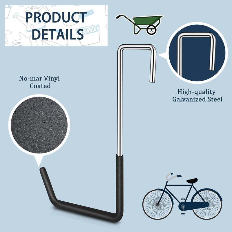 6 Pack Heavy Duty Rafter Hooks - Cycling Gear Hanger review and price