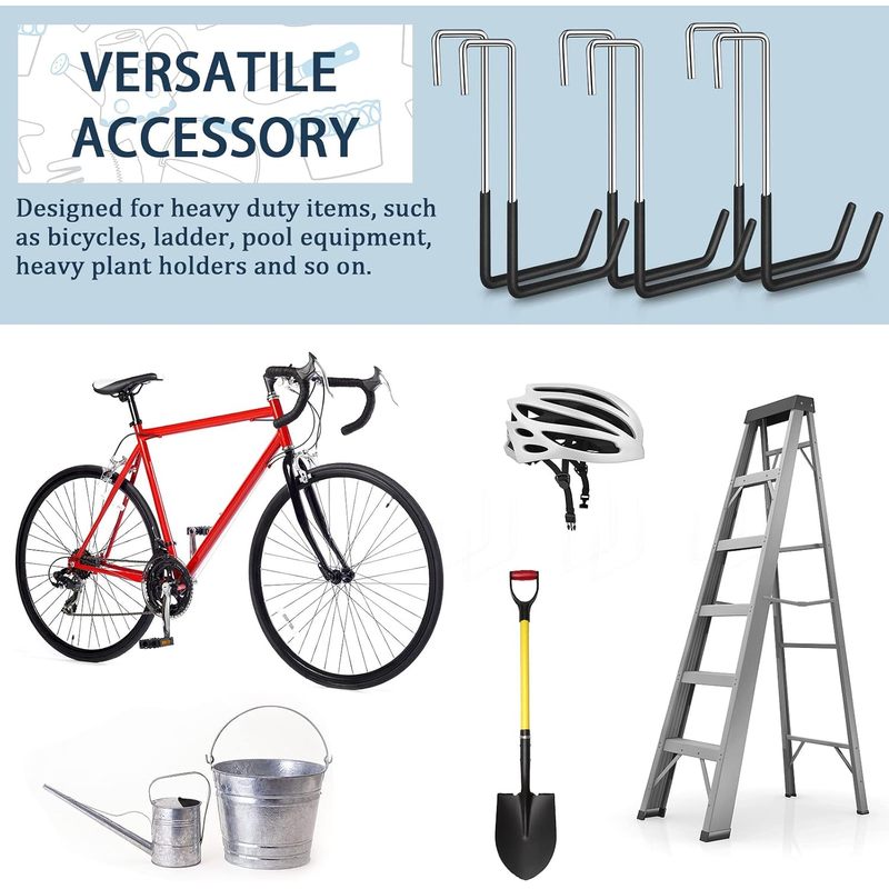 6 Pack Heavy Duty Rafter Hooks - Cycling Gear Hanger review and price